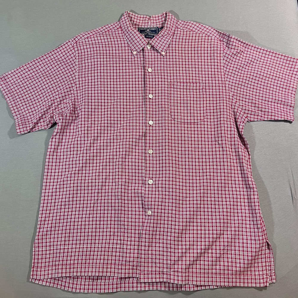 Ralph Lauren Red Plaid Casual Shirt